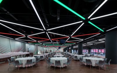 RGBCCT világítás a Puskás Aréna nyugati VIP-termében
